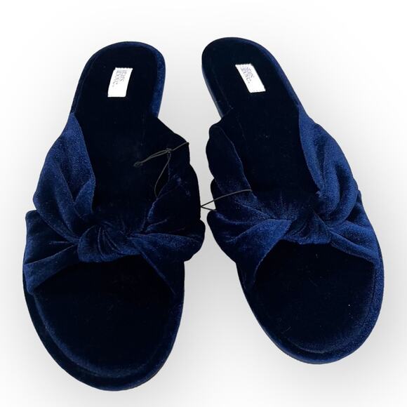 Stars Above NWOT Gracie Slip On Knotted Velvet Slipper Navy sz XL (11/12) - Picture 4 of 8